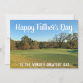 Golf Course Happy Vaderdag Personalized Golfer Kaart (Voorkant)