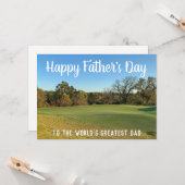 Golf Course Happy Vaderdag Personalized Golfer Kaart (Voorkant / Achterkant in situ)