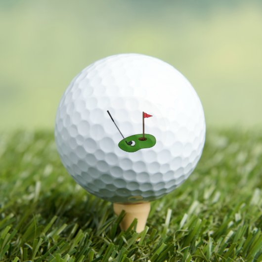 Golf Course Hole met vlag Golfballen (Insitu Shirt)