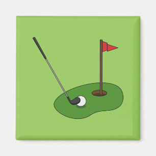 Golf Course Hole met vlag Magneet