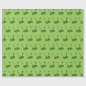 Golf Course Hole met Vlag Patroon Cadeaupapier (Vlak)