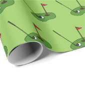 Golf Course Hole met Vlag Patroon Cadeaupapier (Rol Hoek)