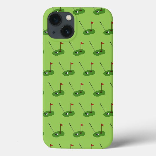 Golf Course Hole met Vlag Patroon Case-Mate iPhone Case (Achterkant)
