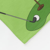 Golf Course Hole met Vlag Patroon Fleece Deken (Hoek)