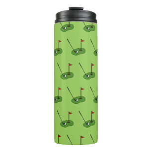 Golf Course Hole met Vlag Patroon Thermosbeker