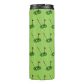 Golf Course Hole met Vlag Patroon Thermosbeker (Achterkant)