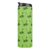 Golf Course Hole met Vlag Patroon Thermosbeker (Geroteerd rechts)