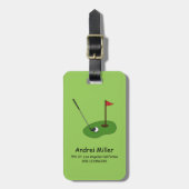 Golf Course Hole met vlag Personaliseren Bagagelabel (Voorkant verticaal)