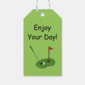 Golf Course Hole met vlag Personaliseren Cadeaulabel (Voorkant)