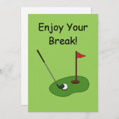 Golf Course Hole met vlag Personaliseren Feestdagenkaart (Voorkant / Achterkant)