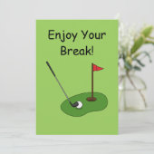 Golf Course Hole met vlag Personaliseren Feestdagenkaart (Staand voorkant)