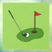 Golf Course Hole met vlag Raamsticker (Vel 3)