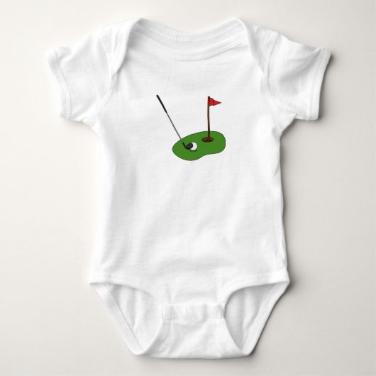 Golf Course Hole met vlag Romper (Voorkant)