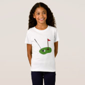 Golf Course Hole met vlag T-shirt (Voorkant volledig)