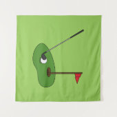 Golf Course Hole met vlag Wandkleed (Voorkant (horizontaal))