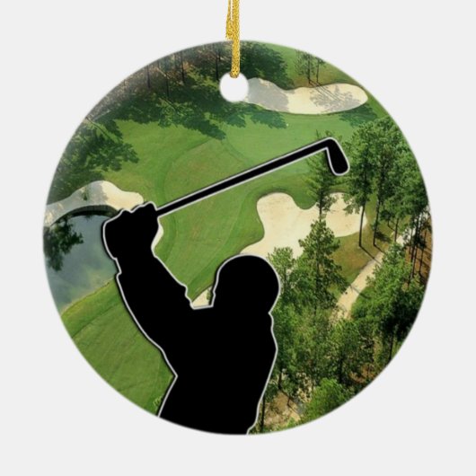 Golf Course Keramisch Ornament (Achterkant)