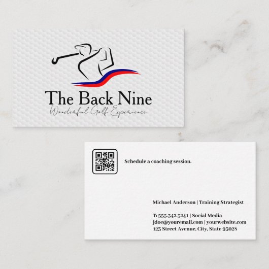 Golf Course Logo | Sports Visitekaartje (Voorkant / Achterkant)