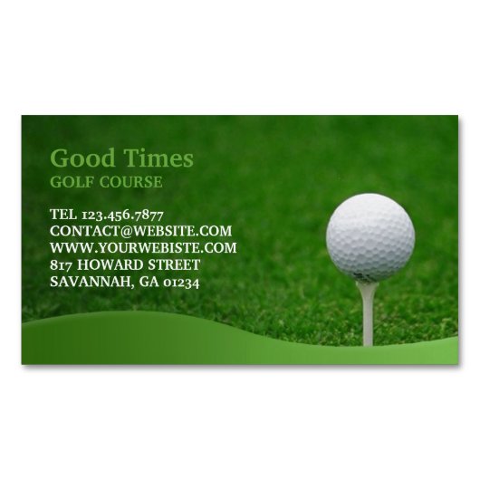 Golf Course Magnetisch Visitekaartje (Voorkant)