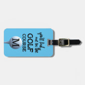 Golf Course Quote Monogram Sports Bagagelabel (Voorkant horizontaal)