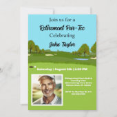 Golf Course Retirement Party Invitation with Photo Kaart (Voorkant)