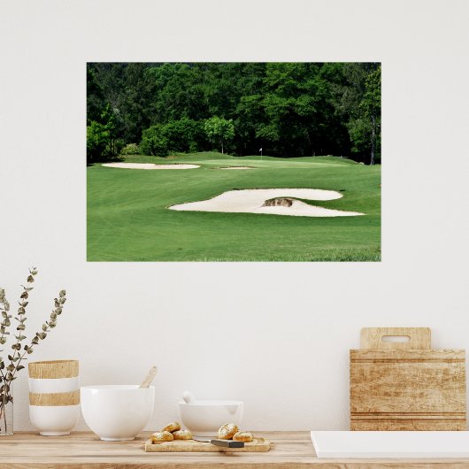 Golf Course Sand Traps Poster (Keuken)