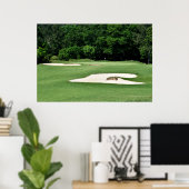 Golf Course Sand Traps Poster (Thuiskantoor)