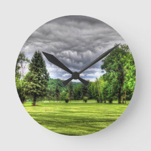 Golf Course Scene Ronde Klok