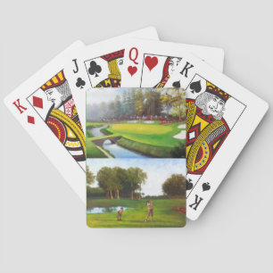 Golf Course Scenes op een Deck van het Spelen Kaar Pokerkaarten