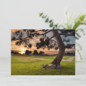 Golf Course Sunset Bedankkaart (Staand voorkant)