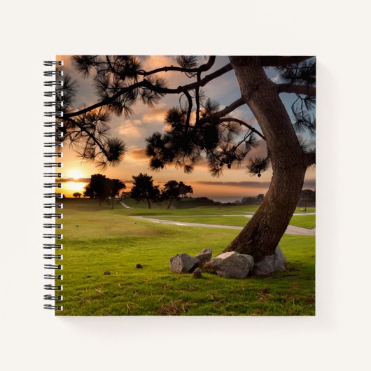 Golf Course Sunset Notitieboek (Voorkant)