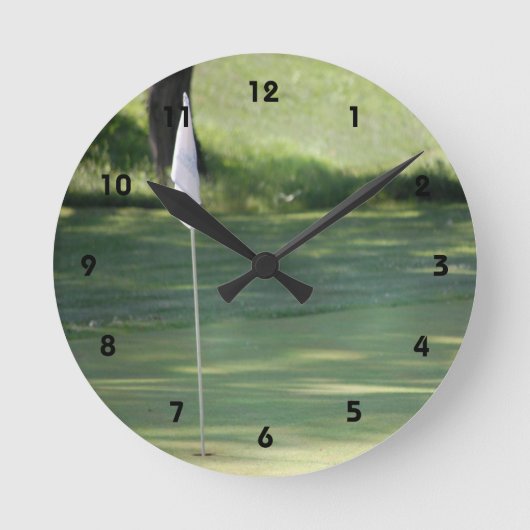 Golf Course Wall Clock Ronde Klok (Voorkant)