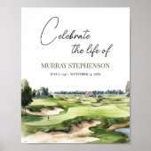 Golf Course Welcome to Celebration Of Life Poster (Voorkant)