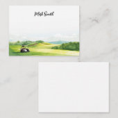 Golf course with Name for golfer  Notitiekaartje (Voorkant / Achterkant)