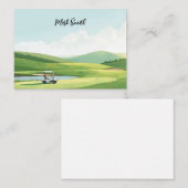 Golf course with Name for golfer  Notitiekaartje (Voorkant / Achterkant)