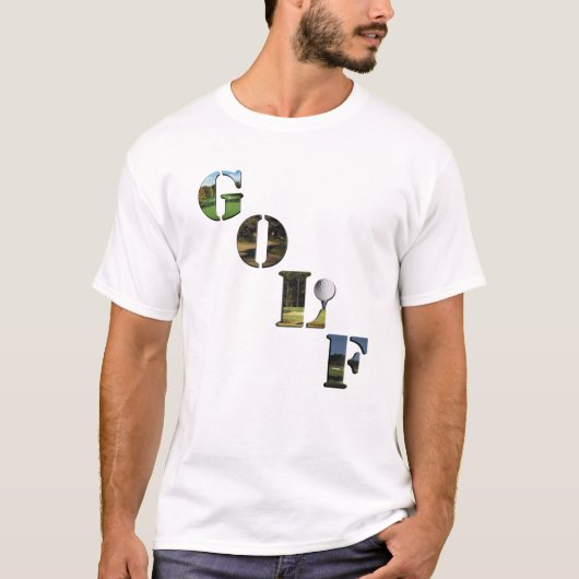 Golf Courses Logo met Golfbal, T-shirt (Voorkant)