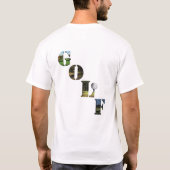 Golf Courses Logo met Golfbal, T-shirt (Achterkant)