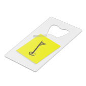 Golf Creditkaart Flessenopener (Achterkant Gekanteld)