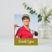 Golf Creëer uw eigen bedankkaart Briefkaart (Staand voorkant)