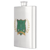 GOLF Crest met Laurel Wreath en Clubs Flask Heupfles (Links)