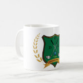 GOLF Crest met Laurel Wreath en Monogram Koffiemok (Voorkant links)
