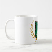 GOLF Crest met Laurel Wreath en Monogram Koffiemok (Links)