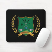 GOLF Crest met Laurel Wreath en Monogram Muismat (Met muis)