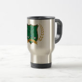 GOLF Crest met Laurel Wreath en Monogram Reisbeker (Voorkant rechts)