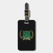 GOLF Crest met Laurel Wreath Monogram Bagagelabel (Voorkant verticaal)