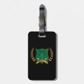 GOLF Crest met Laurel Wreath Monogram Bagagelabel (Achterkant verticaal)