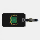 GOLF Crest met Laurel Wreath Monogram Bagagelabel (Achterkant horizontaal)