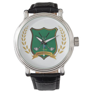 GOLF Crest met Laurel Wreats Mannen Watch Horloge