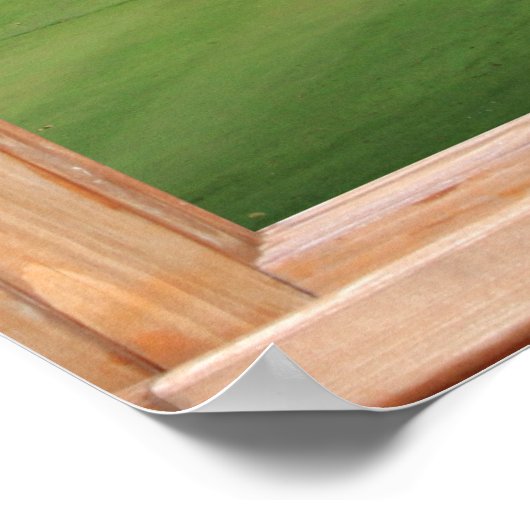Golf Cursus Uitzicht van een Venster Poster (Hoek)