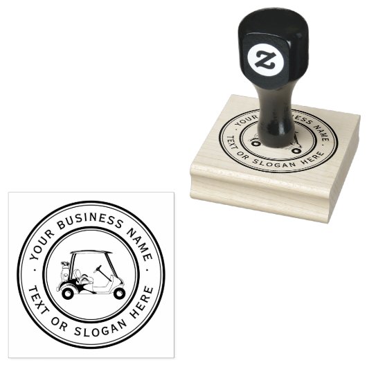 GOLF Custom Business Logo Large Rubberstempel (Gestempeld)