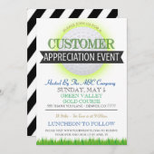 Golf Customer Appreciation Invitation Kaart (Voorkant / Achterkant)